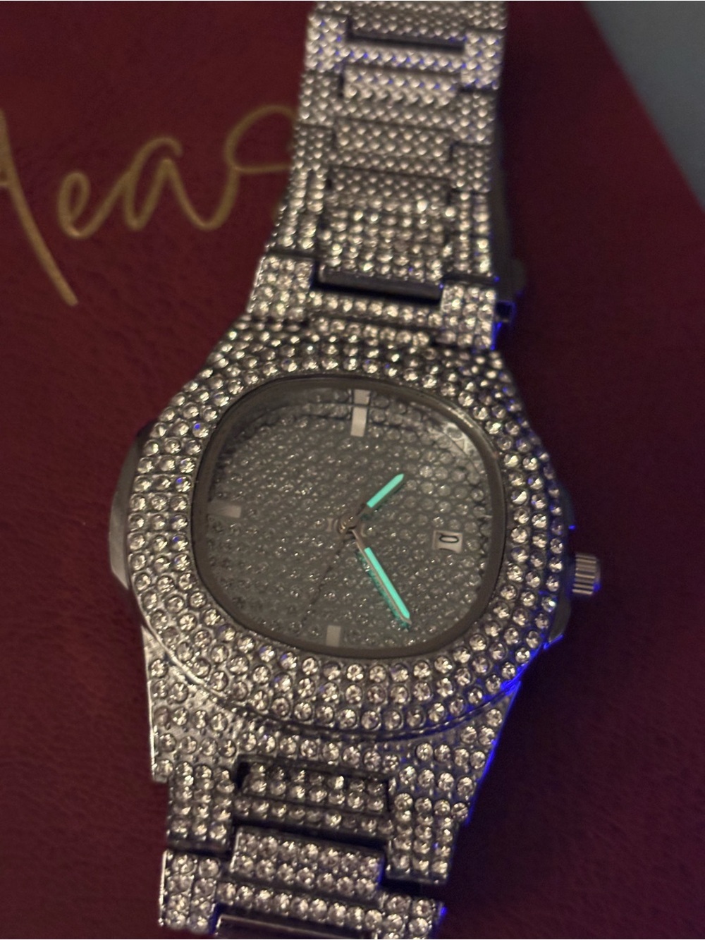 Iced Out Nautilus-Style Watch